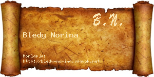 Bledy Norina névjegykártya
